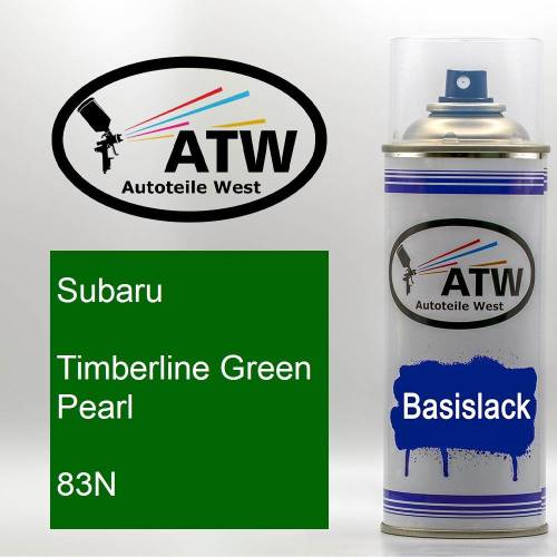 Subaru, Timberline Green Pearl, 83N: 400ml Sprühdose, von ATW Autoteile West.
